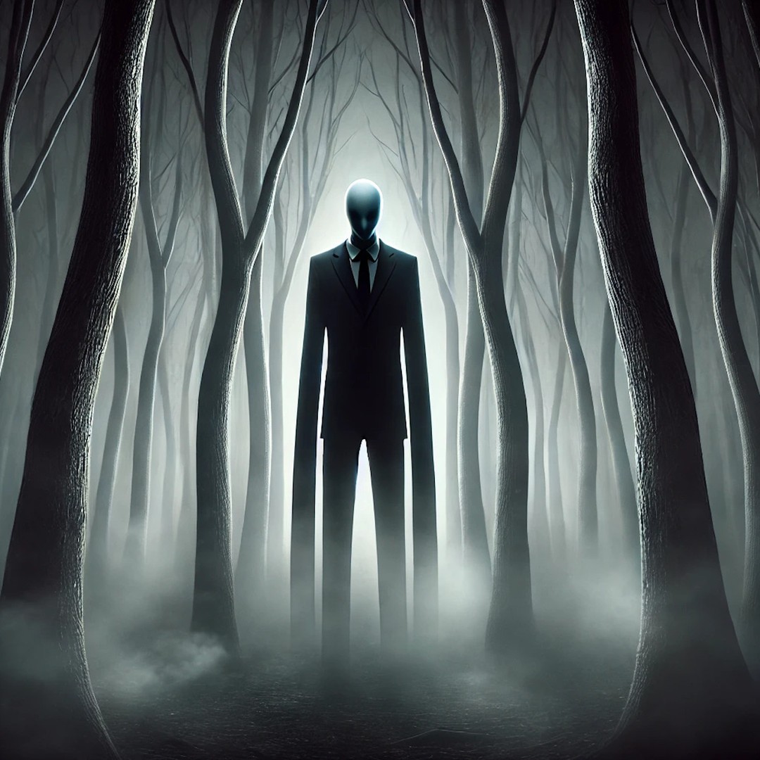 Slender Man in woods