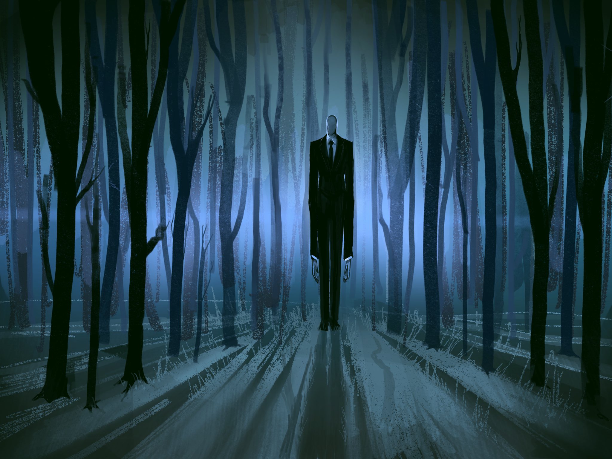 Slenderman in woods