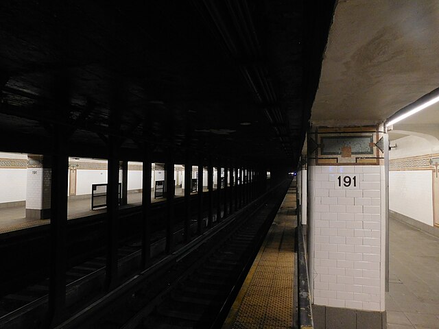 A estação de rua 191st